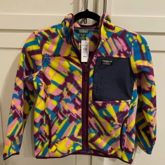 L.L. Bean Kids' Retro Mountain Classic Fleece Jacket, Print - Picture 1 of 7